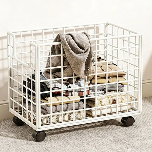 Portable Grid Laundry Basket
